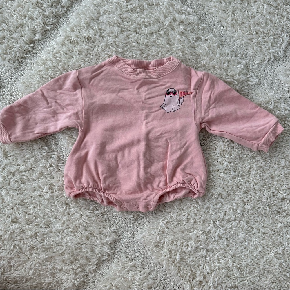 In My Jammers Ghost Sweatshirt Bubble Romper
